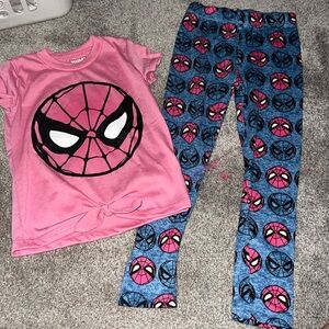 Like new! Toddler girls spidey outfit